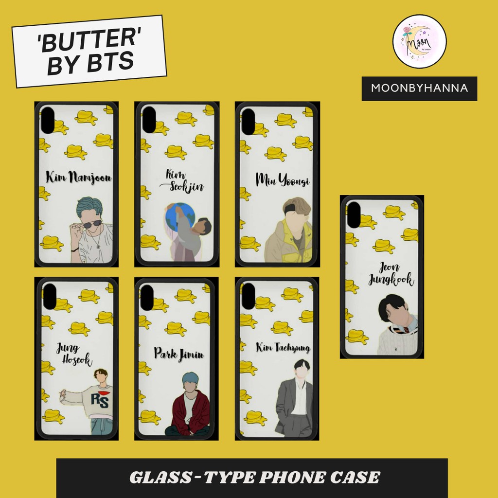 BUTTER BTS PHONE CASE Fanmade Butter By BTS Design Glass Phone