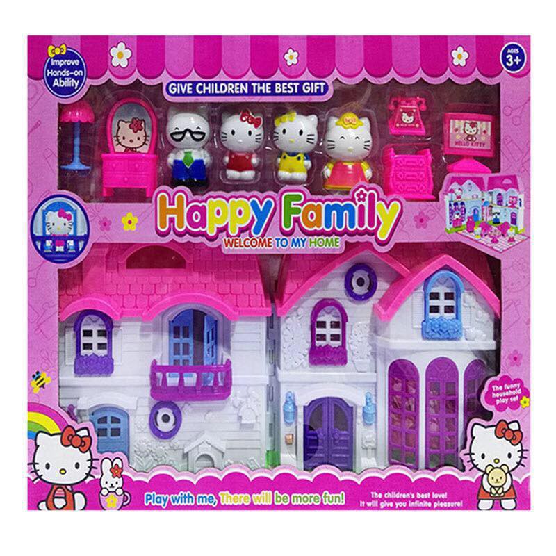 Hello Kitty Cat Villa Model House Children Primary School Cartoon