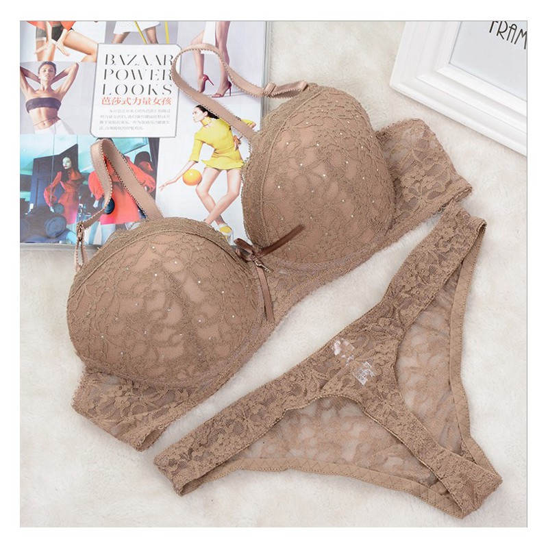 Sexy Thong Lace Bra Sets For Women Push Up Bra And Panty Set Underwear Sets