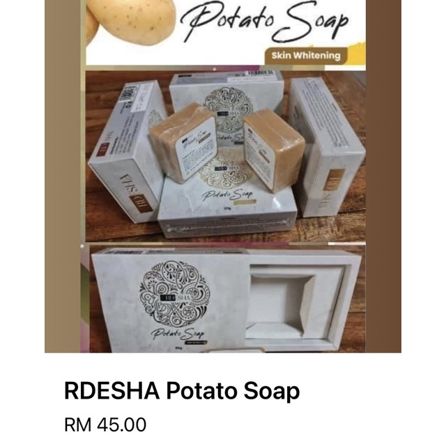 RD.Esha Organic Potato Soap 60gm Shopee Malaysia