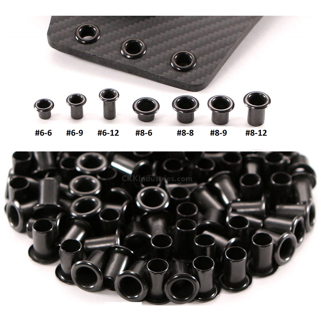 Kydex Material & Supplies Kydex Rivets - Black Coated 6-6 (3