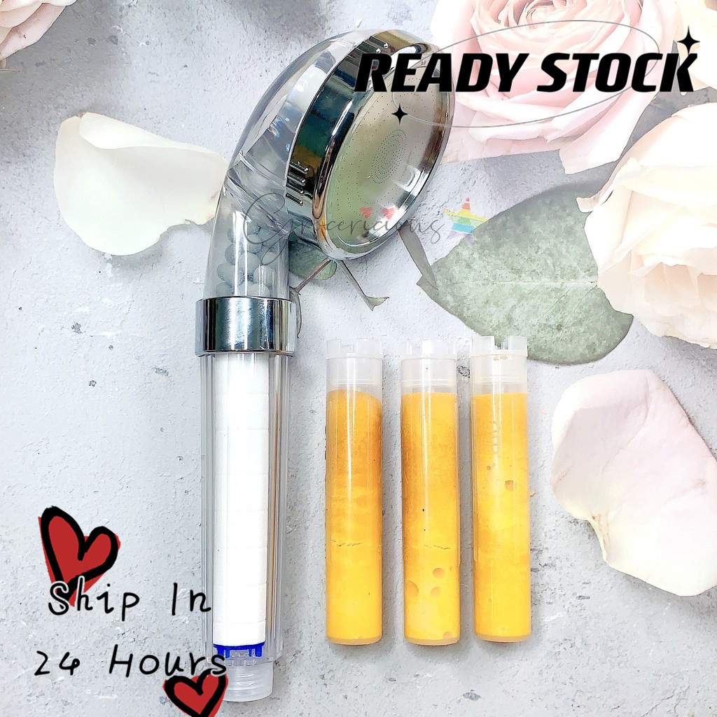 Shower Head & Vitamin C Shower Filter Aroma Therapy Lemon Fragrance