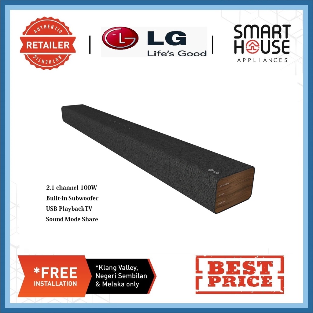 LG SP2 2.1 Channel Sound Bar with Built-In Subwoofer