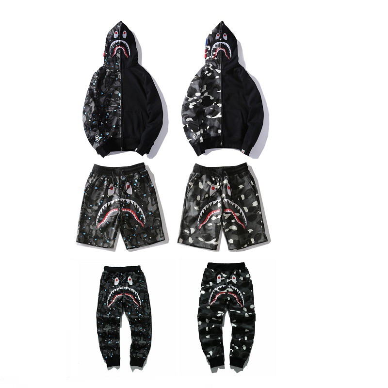 Half black half white bape hoodie online