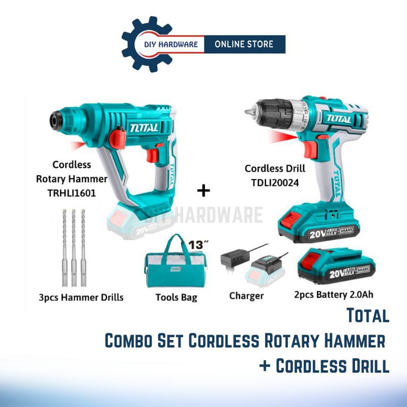 Total cordless best sale hammer drill