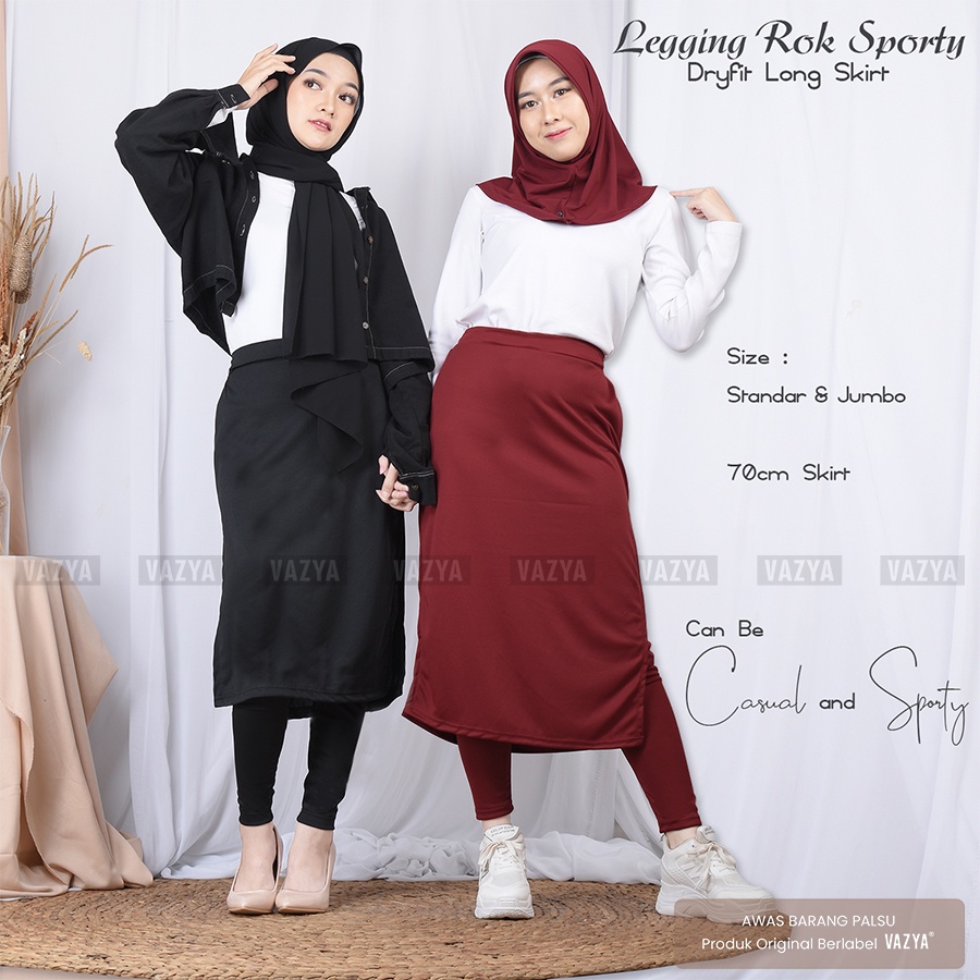 Long skirt with clearance leggings