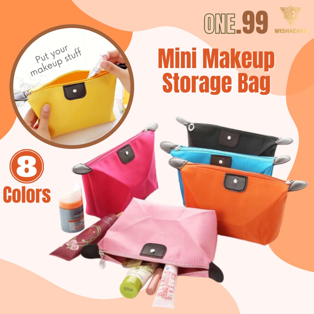 Zip up online makeup bag