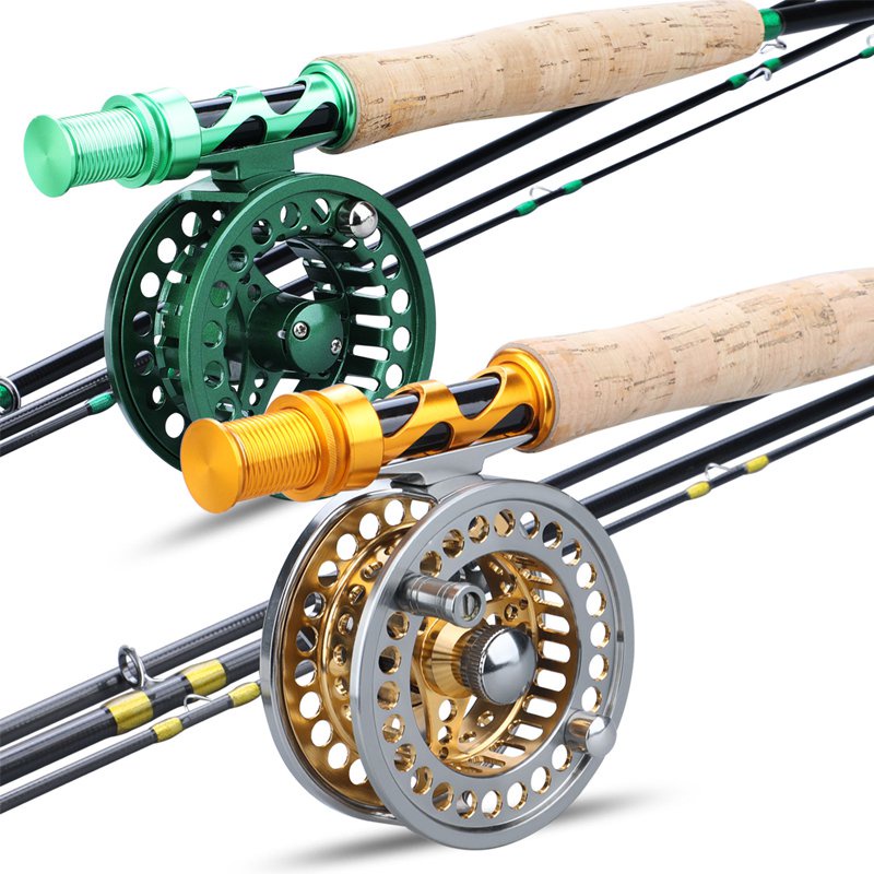 Hot sale】Sougayialng 2.7M #5/6 Fly Fishing Rod Combo Carbon Fiber  Ultralight Weight Fly Fishing Rod and Fly Reel Gold/