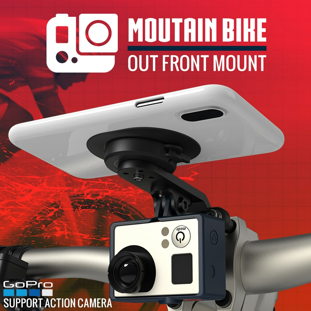 sincetop Bike Phone Mount,Motorcycle Cellphone Holder with Universal  Adapter,Bicycle Out Front Handlebar Mount for Mountain  Bike,Scooter,Electric,MTB