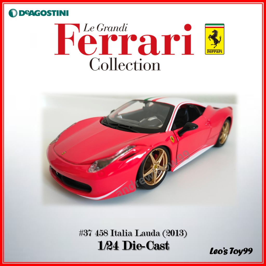 Local Stock Ready] Deagostini Le Grandi Collection Ferrari #37 458 Italia  Lauda (2013) 1:24 Scale Diecast | Shopee Malaysia