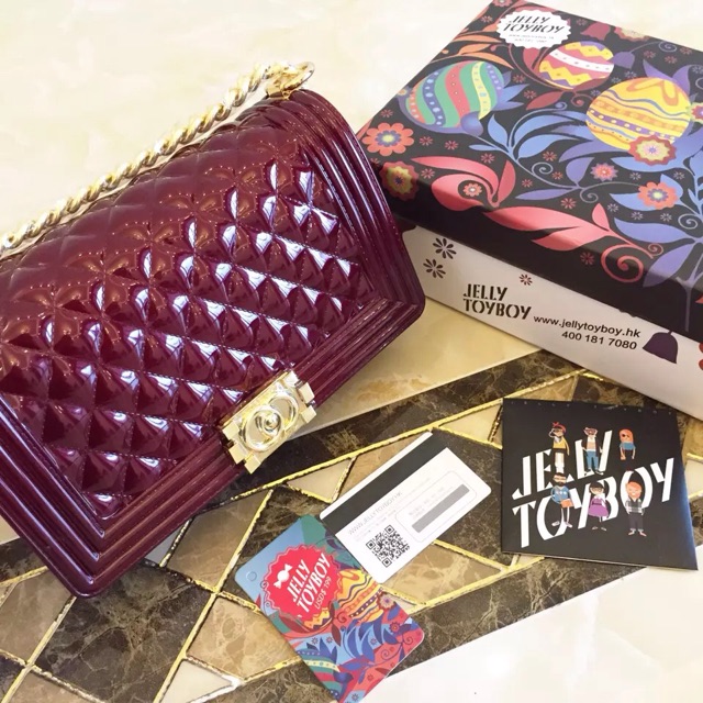 Chanel toyboy jelly bag deals price