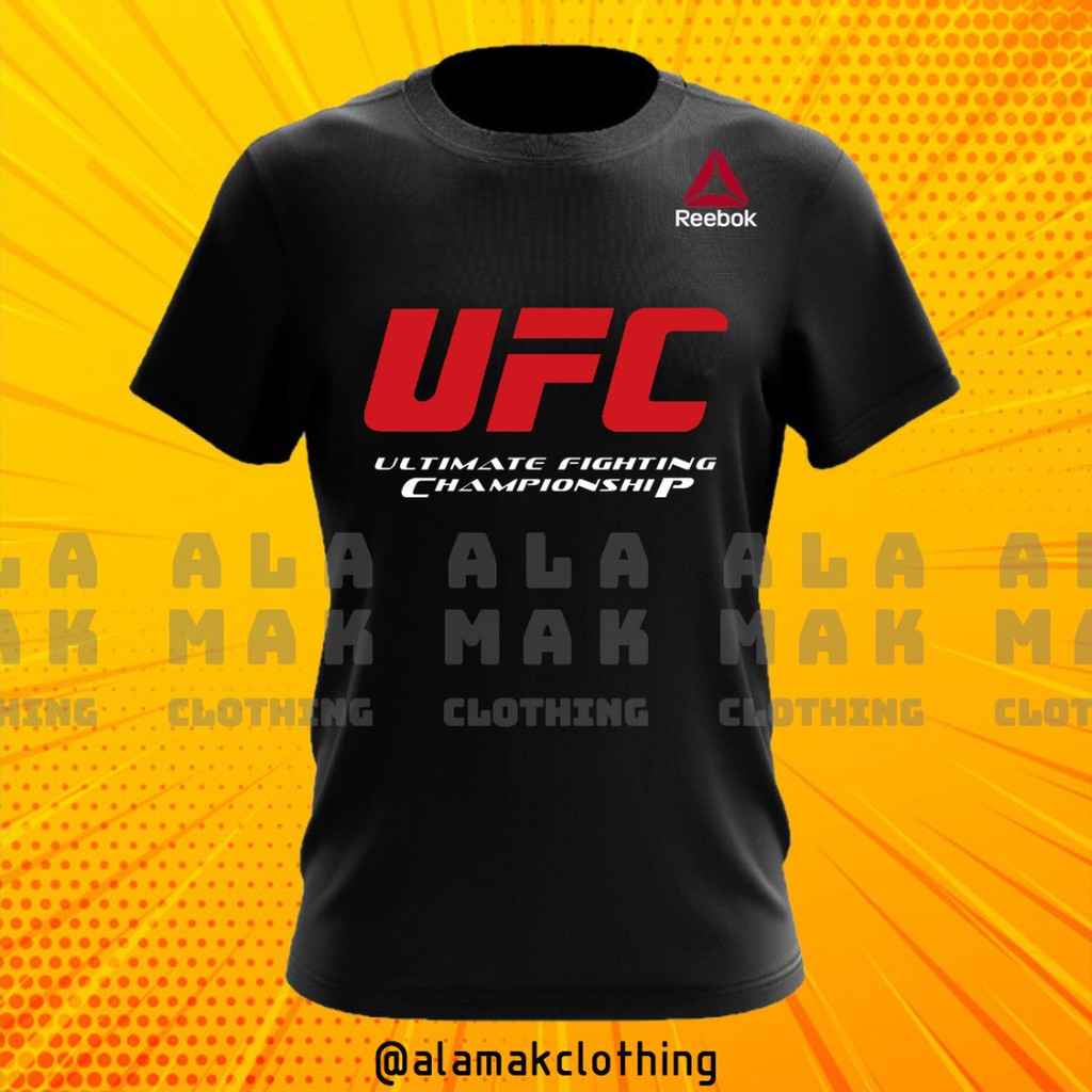 Reebok ufc t shirt store mens yellow