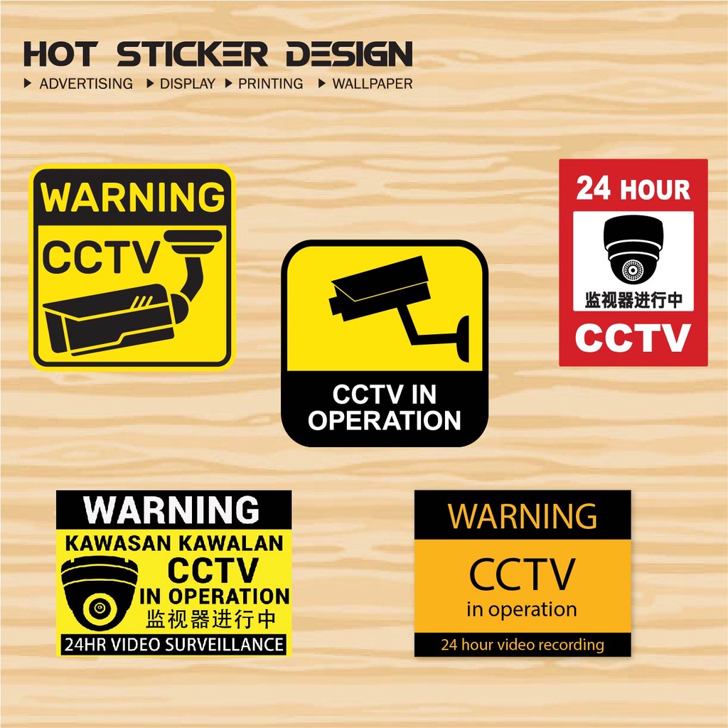 Security Camera Warning Stickers