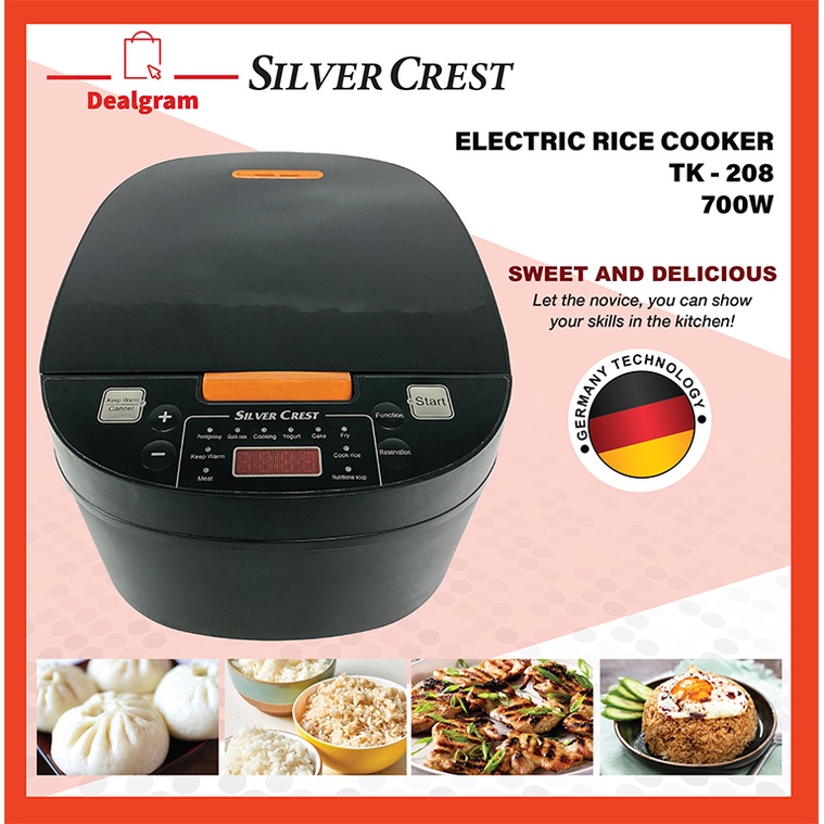 5L Multifunction Electric Rice Cooker Silver Crest Rice, 55 OFF
