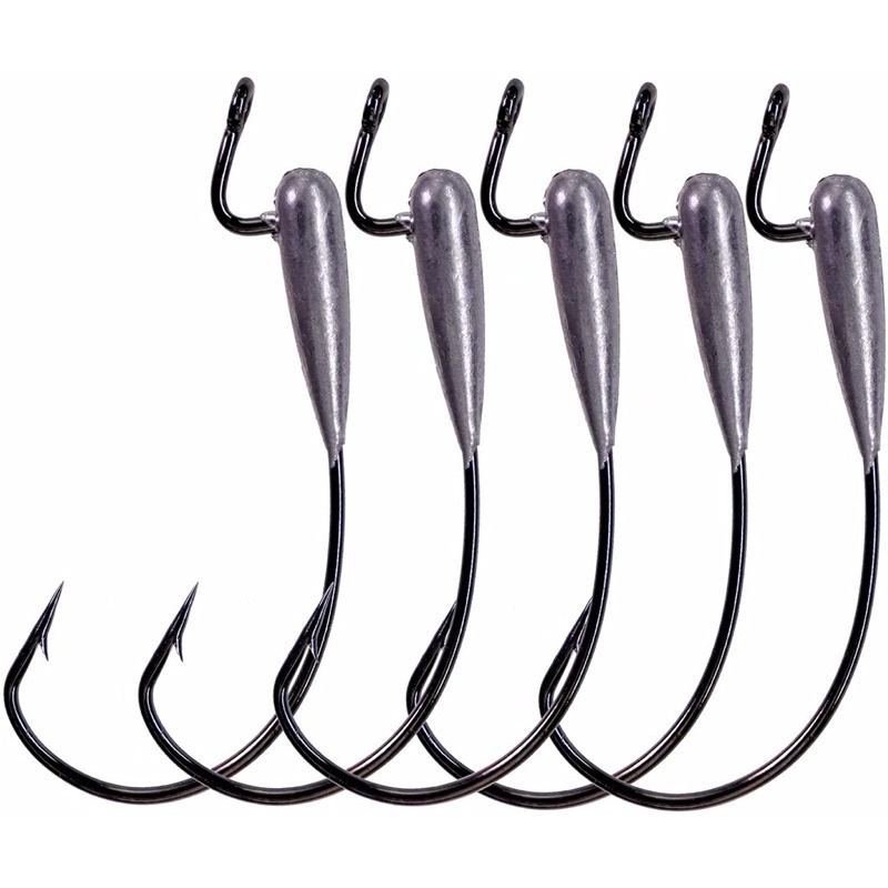 SPECIAL 3/0 Worm Hook with Lead for Soft Plastic