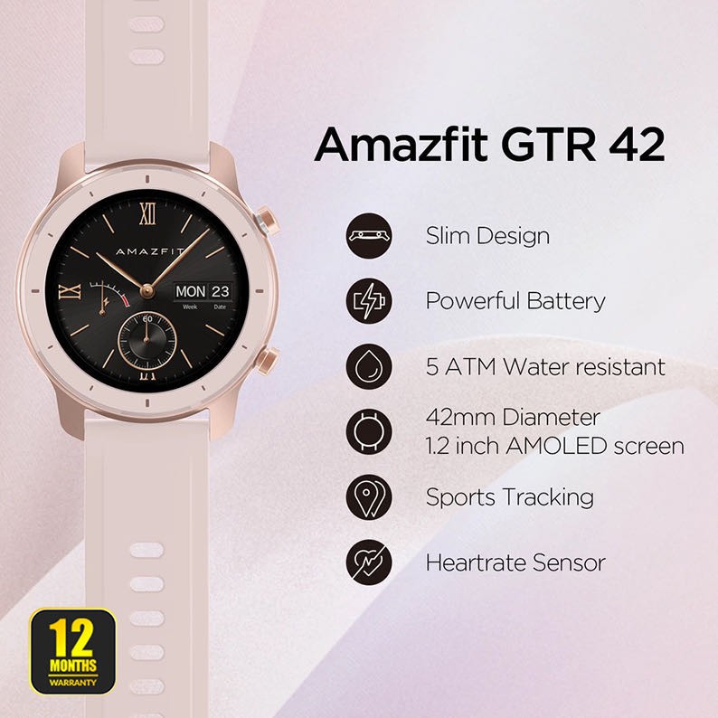 In Stock Global Version New Amazfit GTR 42mm Smart Watch. | Shopee ...