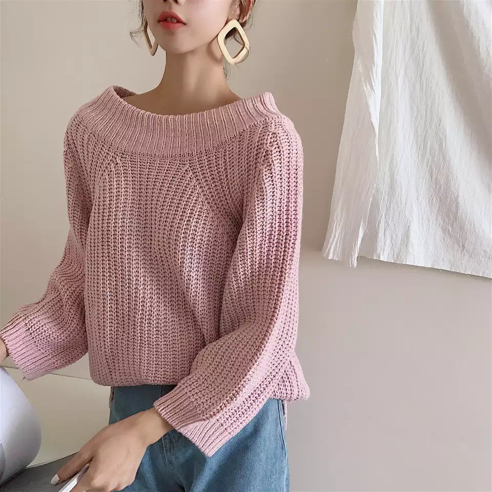 Woolen off shoulder cheap tops