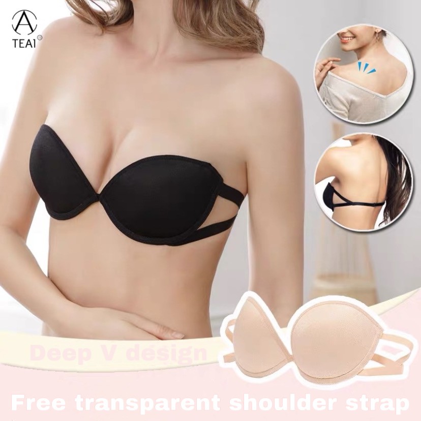 Japan Strapless Bra Non Slip Baju Dalam Wanita Bra 无肩带文胸