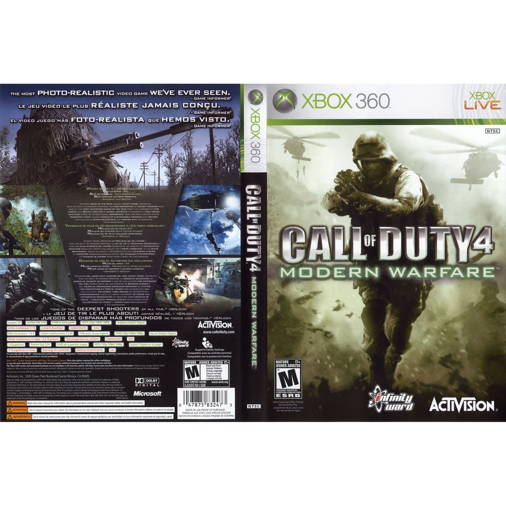 Call of duty 4 best sale modern warfare xbox 360