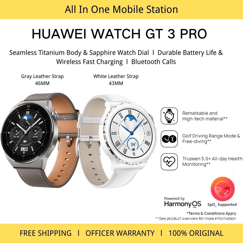 HUAWEI Watch GT3 Pro 46mm 43mm HarmonyOS 2 IP68 5ATM