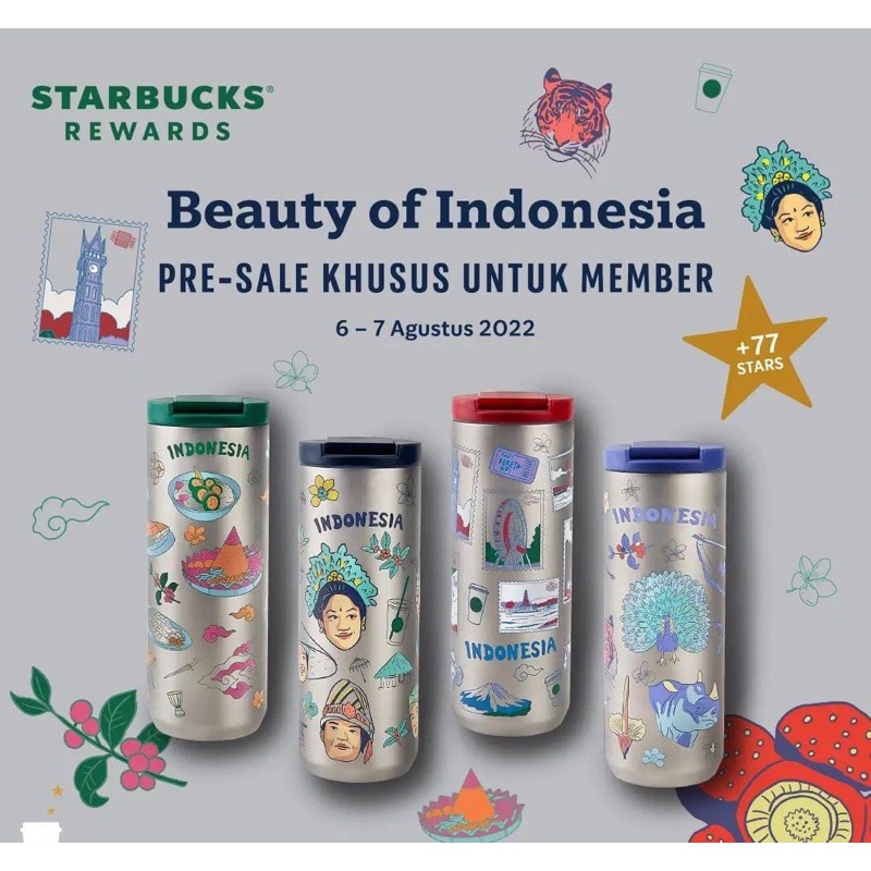 Tumbler Starbucks Beauty of Indonesia Grande 473ml | Shopee Malaysia