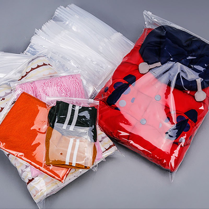 10PCS Travel Frosted Ziplock Bag PE Storage Bag Plastic Zipper EVA  Translucent Bag Ziplock Bag Waterproof Packaging Bag