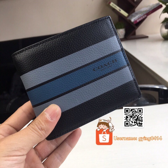 Coach wallet cheap men blue