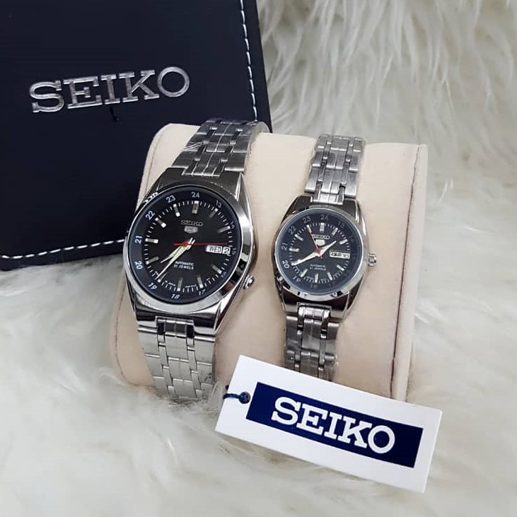 Seiko 5 Analog Watch For Couple silver Shopee Malaysia