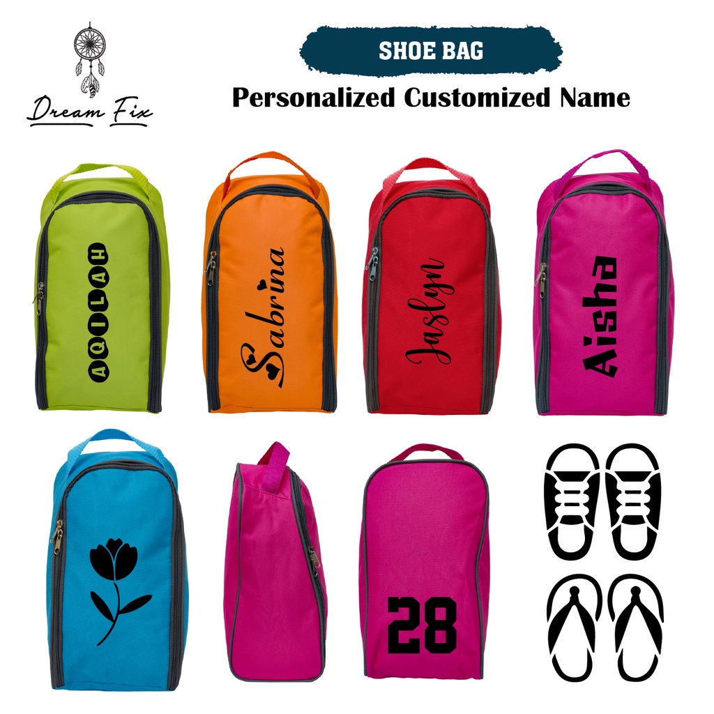 Personalized shoe shop bags for travel