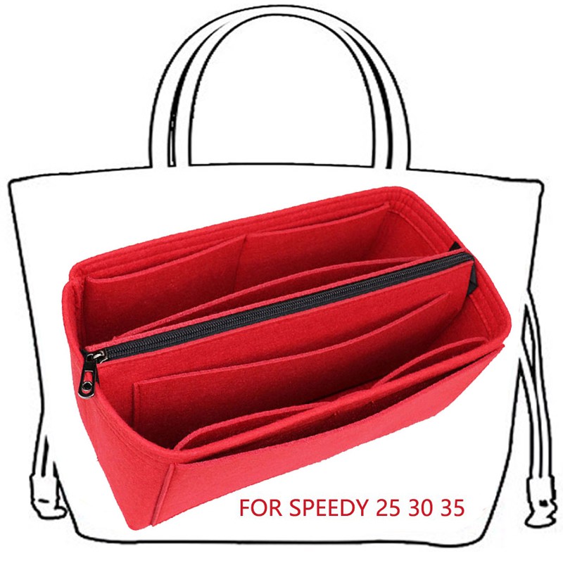 For Speedy 25 30 35 Felt Insert Bag Women Insert Organizer Handbag