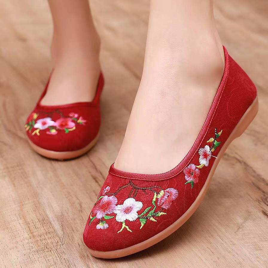 Embroidered ballet hot sale shoes