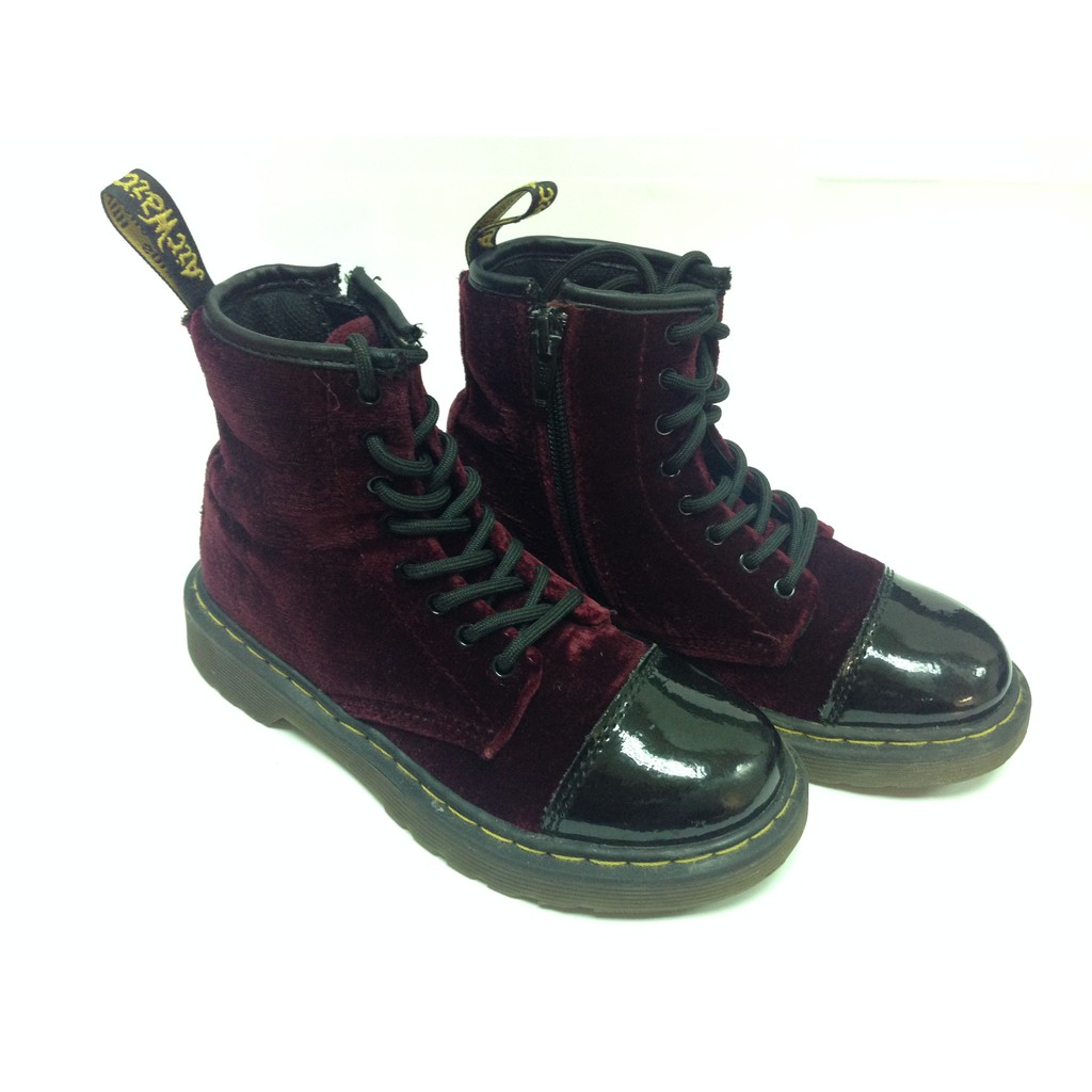 Kids velvet best sale dr martens