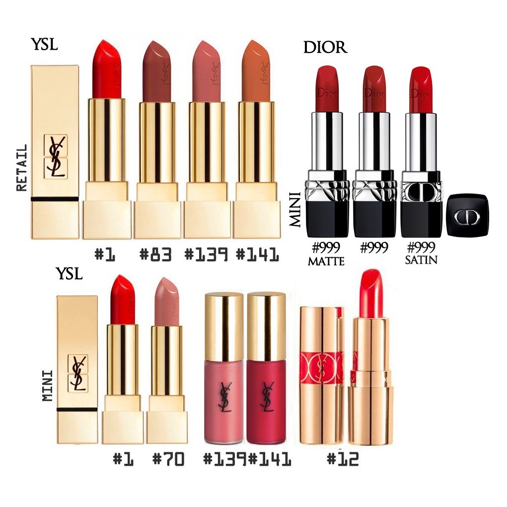 adc YSL Mini Rouge Pur Couture Lipstick Mini Rouge A Levres