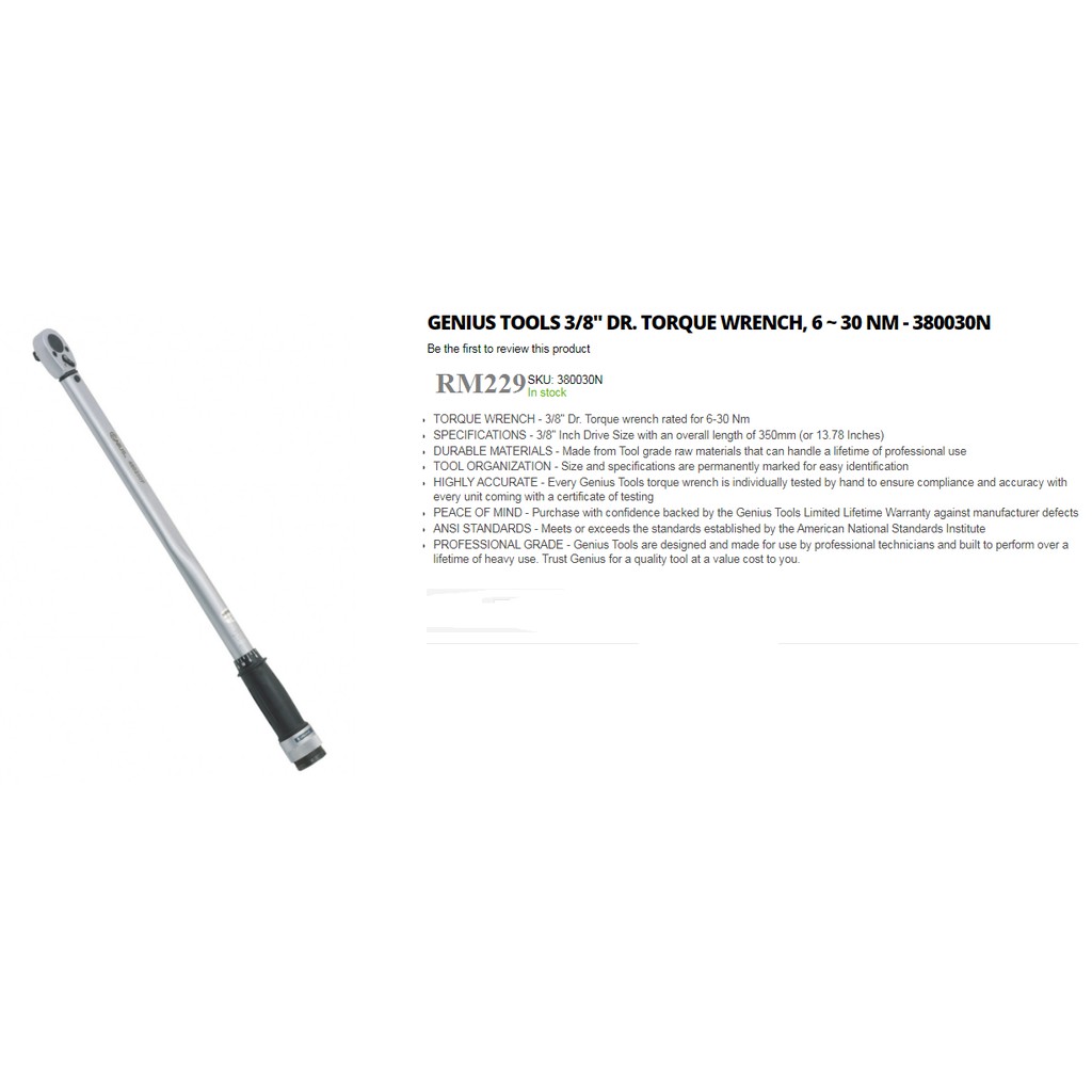 Genius deals torque wrench