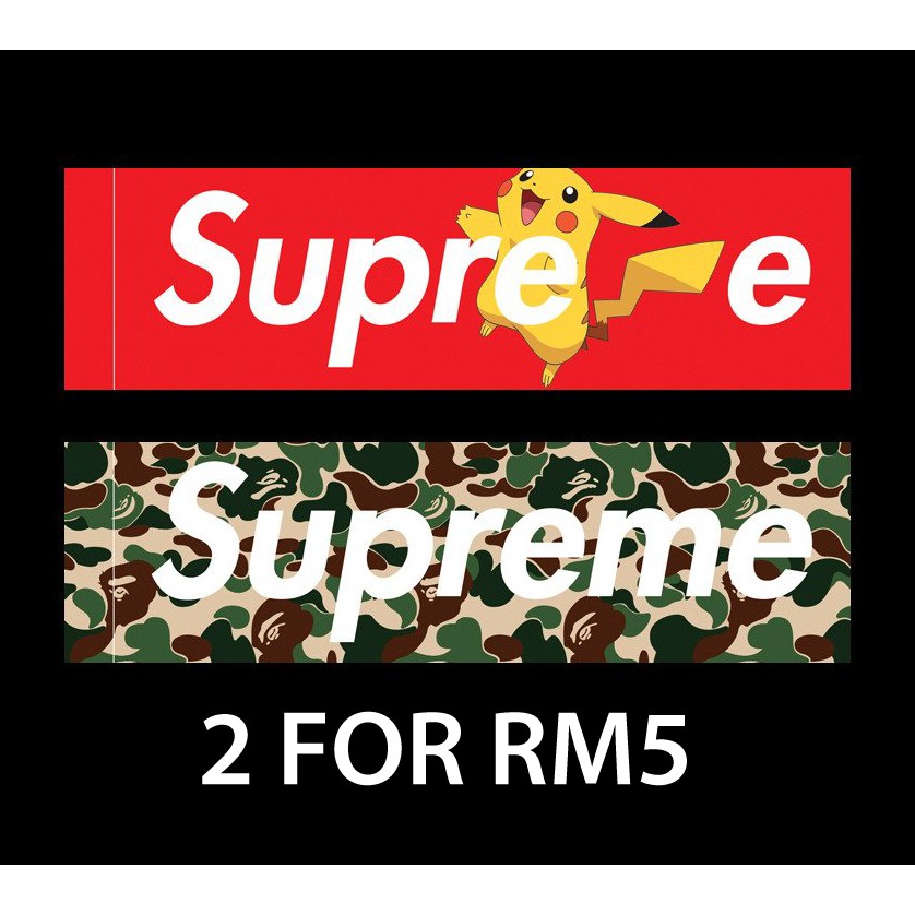 Supreme pikachu clearance sticker