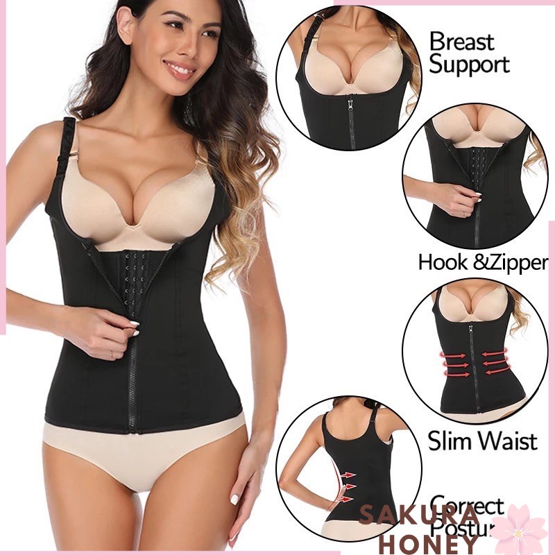 Bengkung Kurus Double Layer Adjustable Strap Waist Trainer with