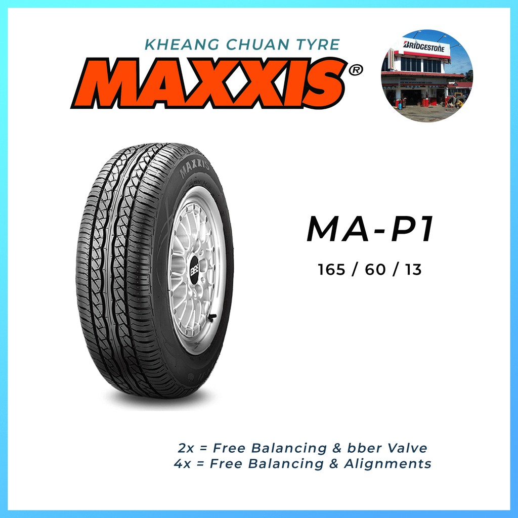 Maxxis MA P1 165 60 13 Tayar Baru Pasang Sekali New Tyre