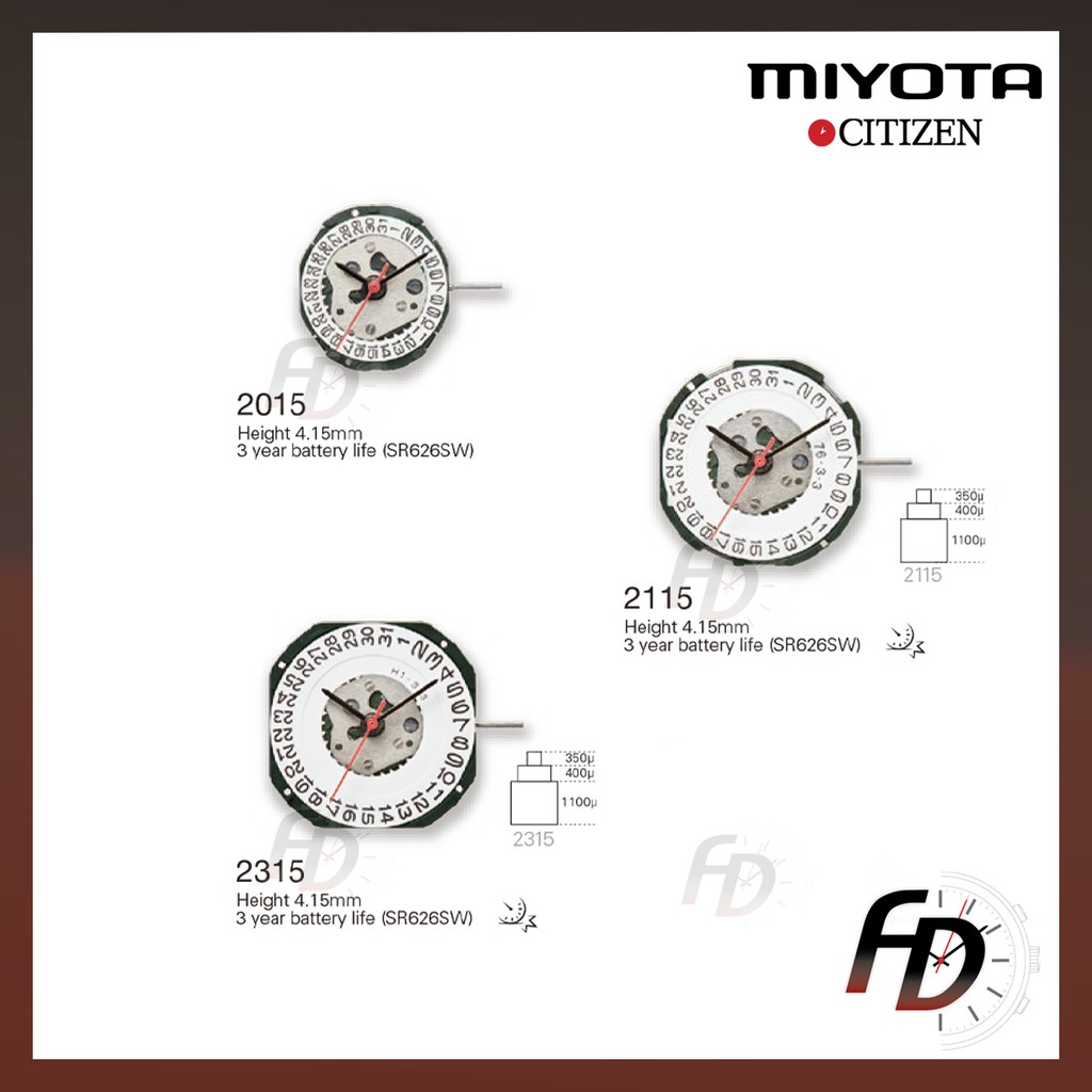 Japanese miyota best sale 2315 movement