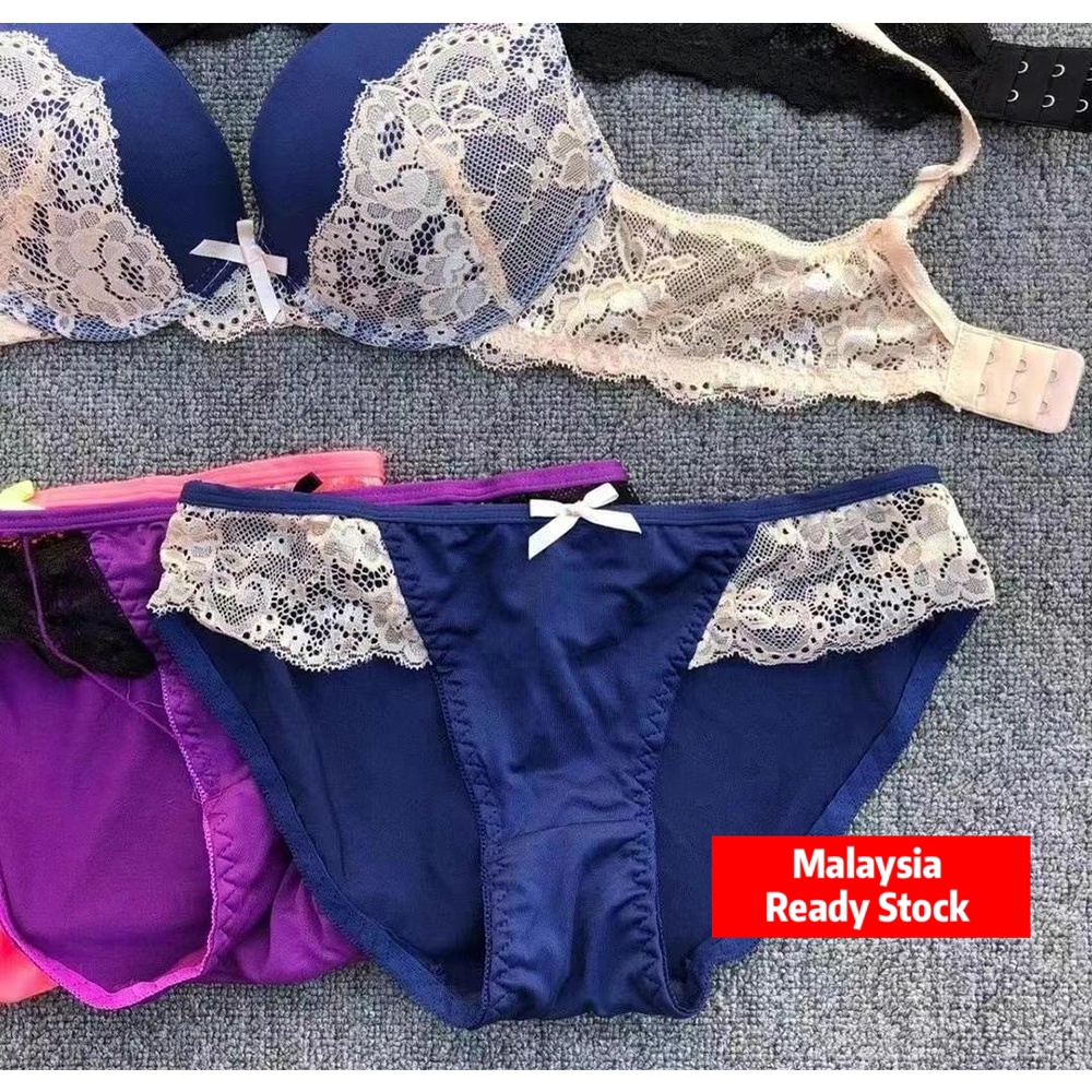 Women Romantic Lace Bra Sets Underwear Set Push Up B Cup Bra And Panty Set  