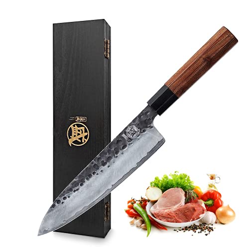 MITSUMOTO SAKARI 8 inch Japanese Kiritsuke Chef Knife (White