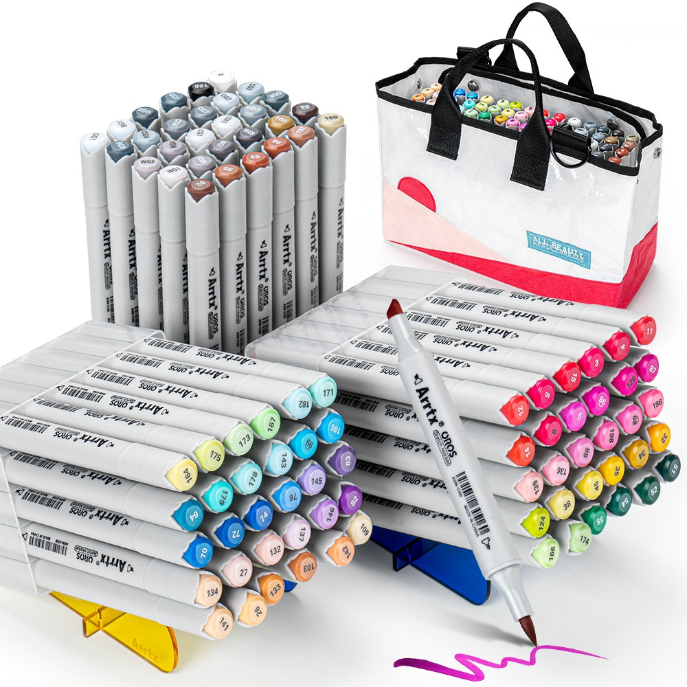 ARRTX METALLIC COLOR MARKERS : DOUBLE POINT – FINE AND BRUSH