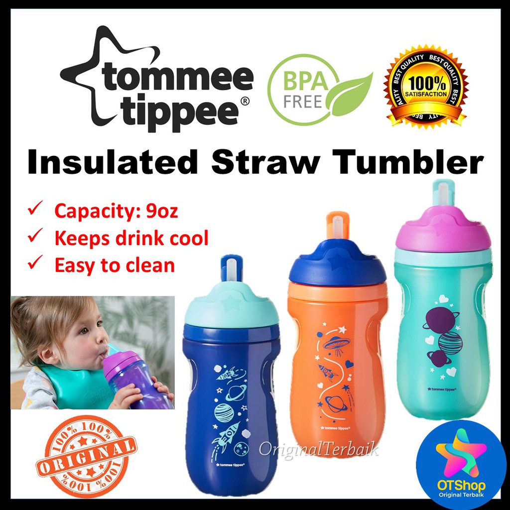 Tommee Tippee Straw Tumber, Insulated, 9 Fluid Ounce, 12+ M