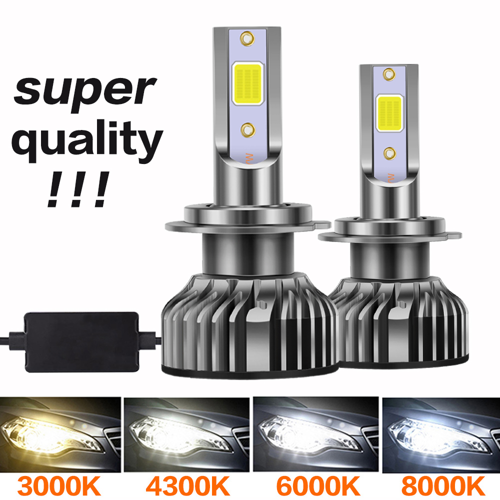 1 Pair Four colors+Flash LED H4 Car Headlight 10000LM Auto LED 3000K 6000K  10000K