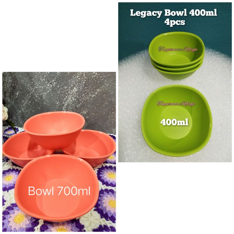 Tupperware Legacy Bowl 400ml / 700ml (4pcs)