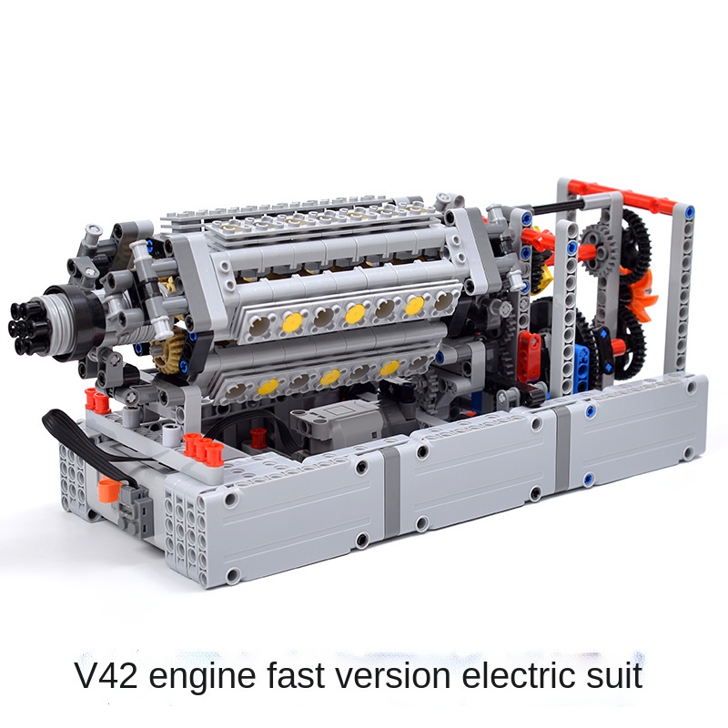 LEGO compatible building block in line V6 horizontal opposed V8