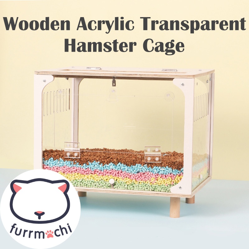 Transparent hamster outlet cage