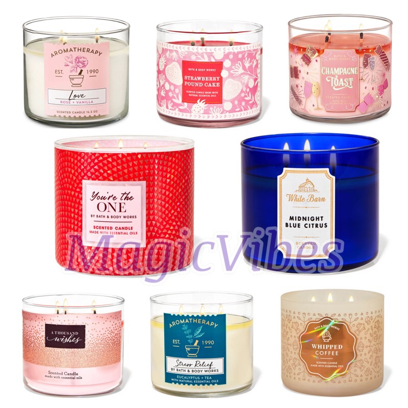 AUTHENTIC BATH AND BODY WORKS BBW 3-WICK SCENTED CANDLE | Shopee 