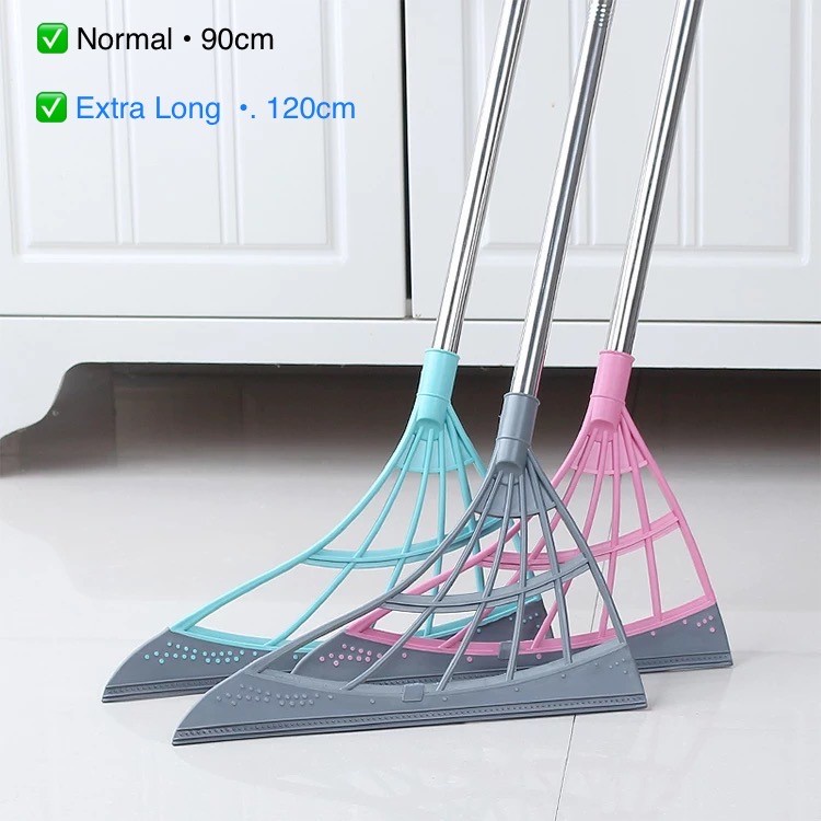 1pc Gray Silicone Floor Wiper, Black Technology Magic Broom, Household  Cleaning Tool