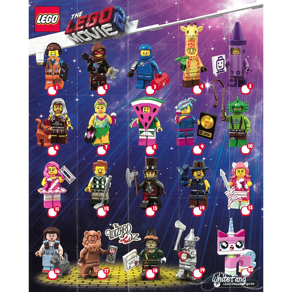 Lego movie 2 on sale minifigure series