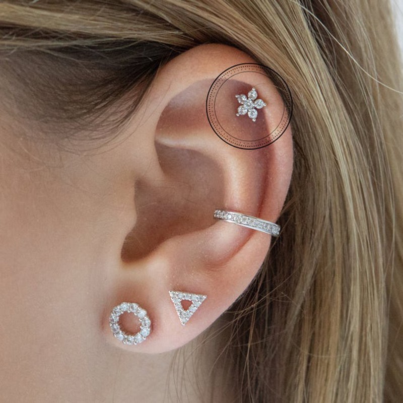 Sunflower on sale tragus earring